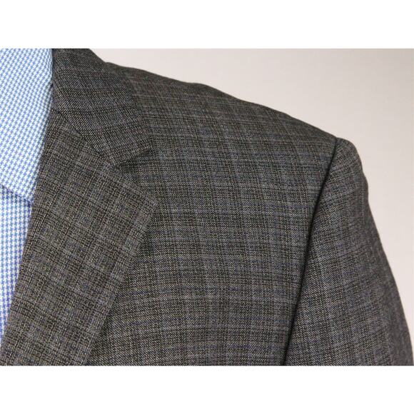 Hugo Boss The James4 Brown Black Blue Woven Check Wool Sportcoat Blazer 40R - Picture 4 of 10